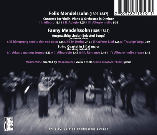 Fanny & Felix Mendelssohn: Double Concerto & String Quartet