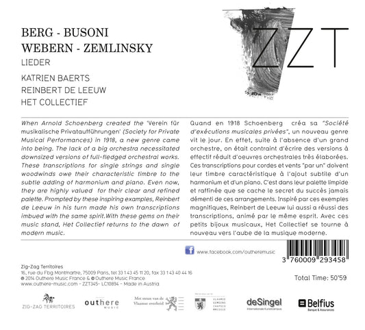 Berg & Zemlinsky: Lieder