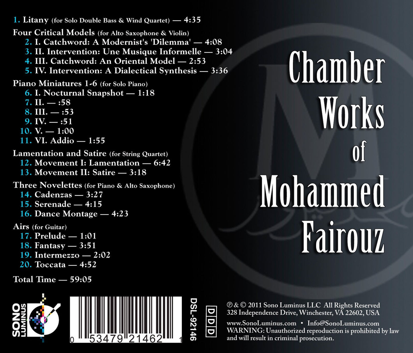 Fairouz: Chamber Works