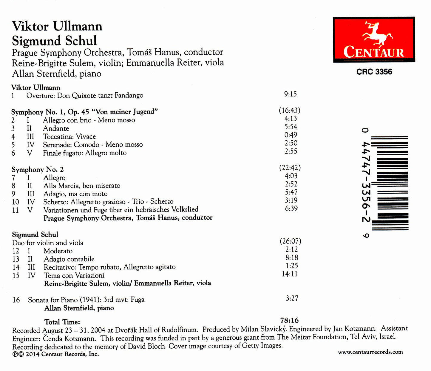 ORCHESTRAL & CHAMBER WORKS