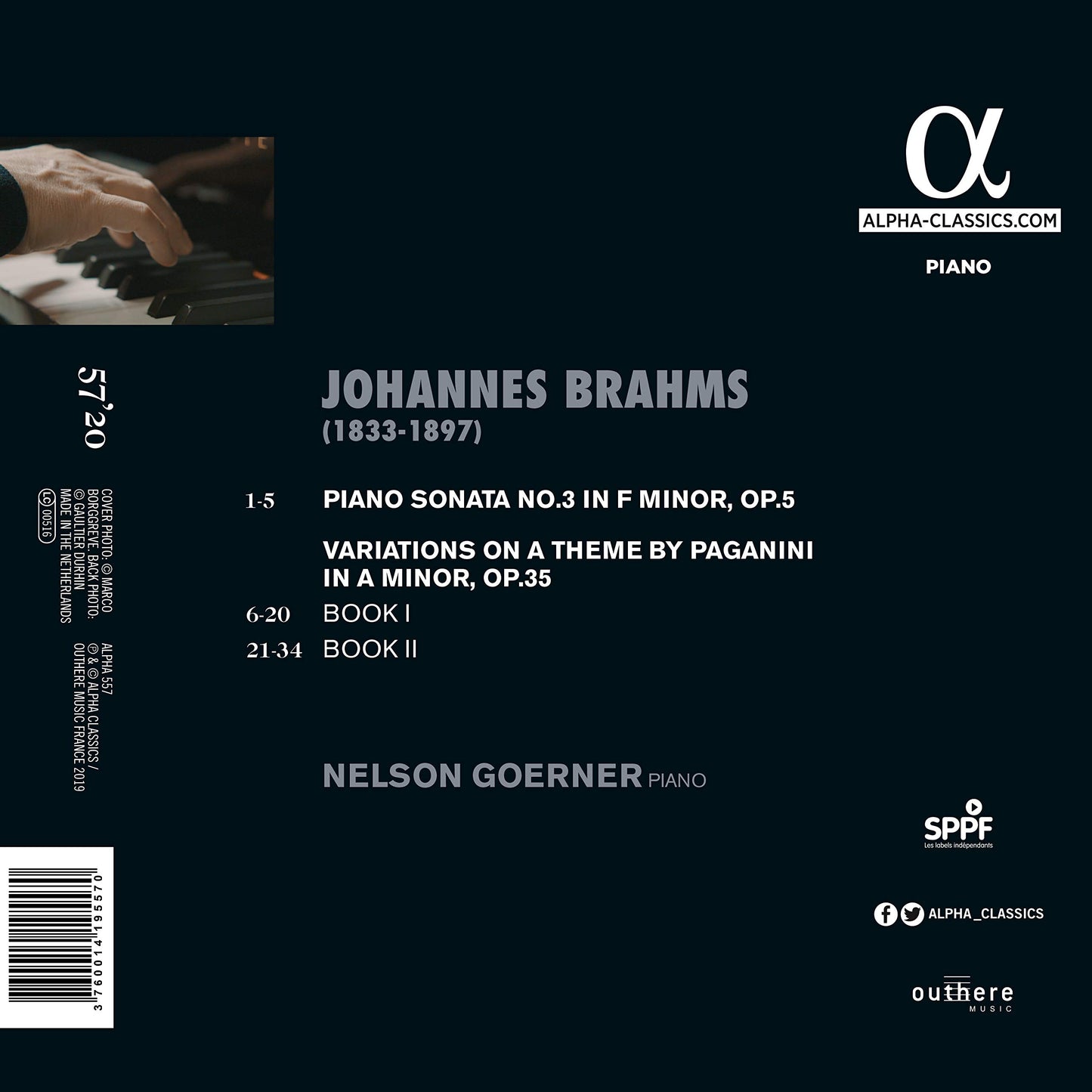 Brahms: Sonata, Op. 5 - Variations on a Theme by Paganini