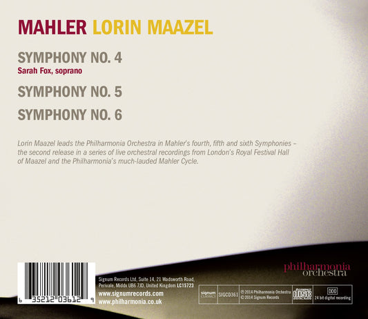 Mahler: Symphonies Nos. 4-6