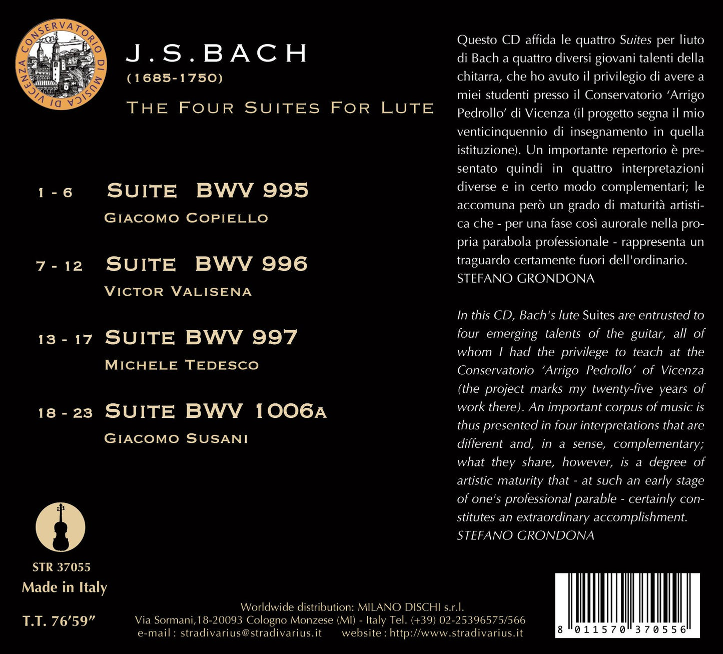 Bach: The 4 Suites for Lute