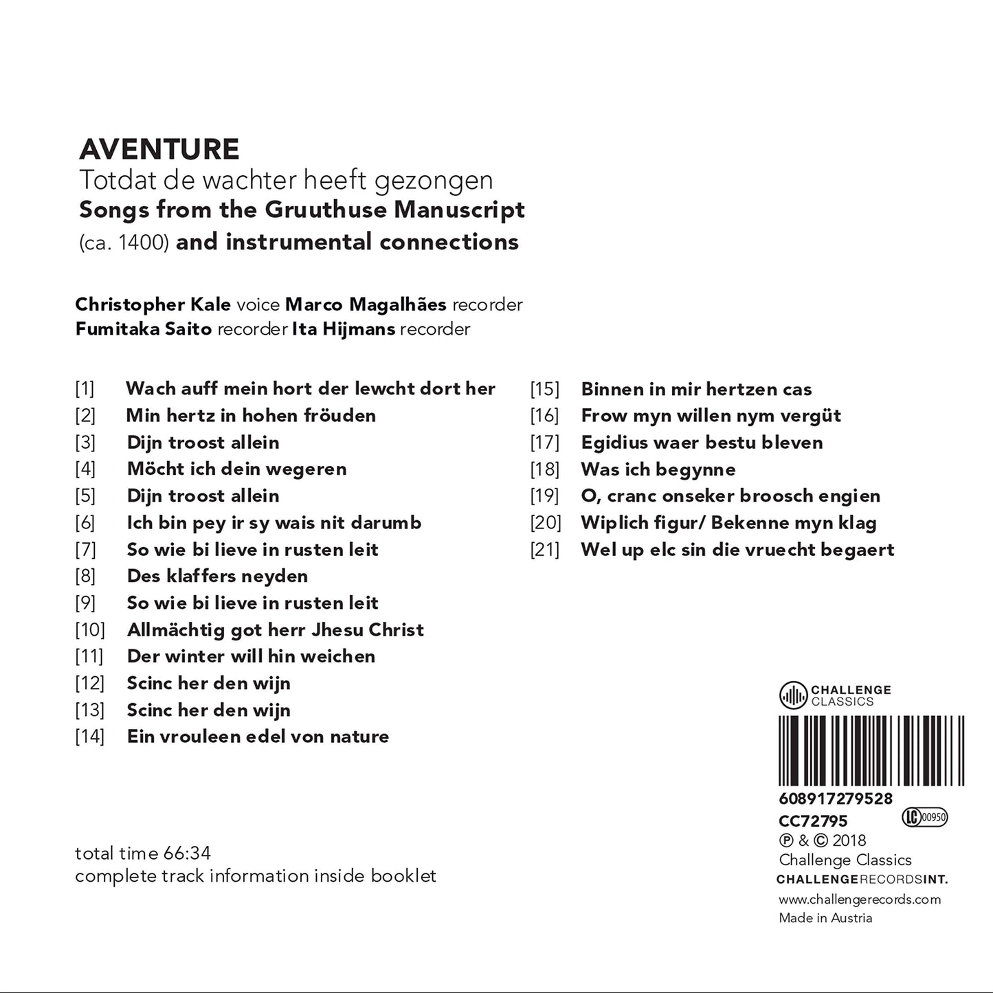 SONGS GRUUTHUSE MANUSCRIPT