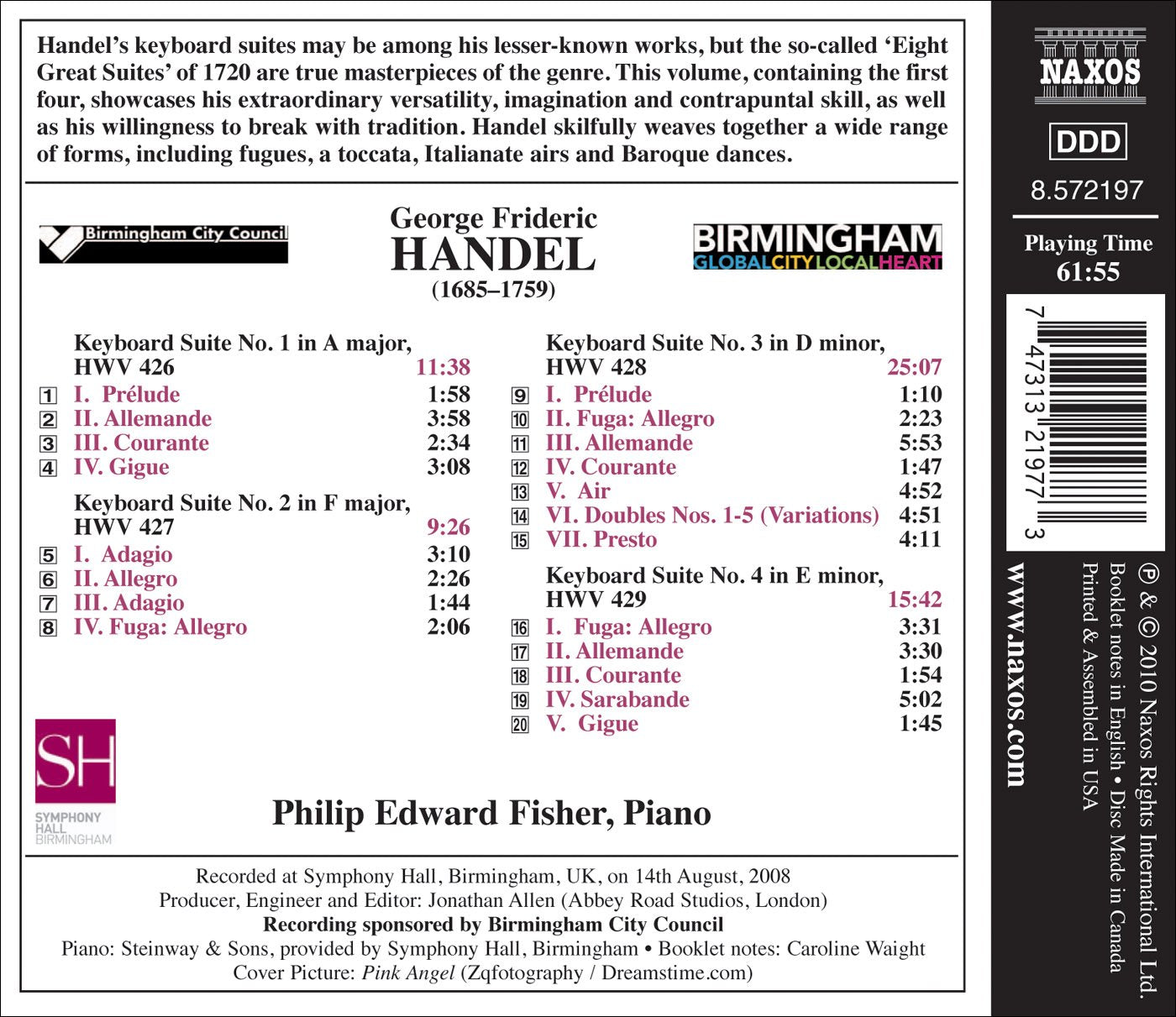 Handel: Keyboard Suites, Vol. 1