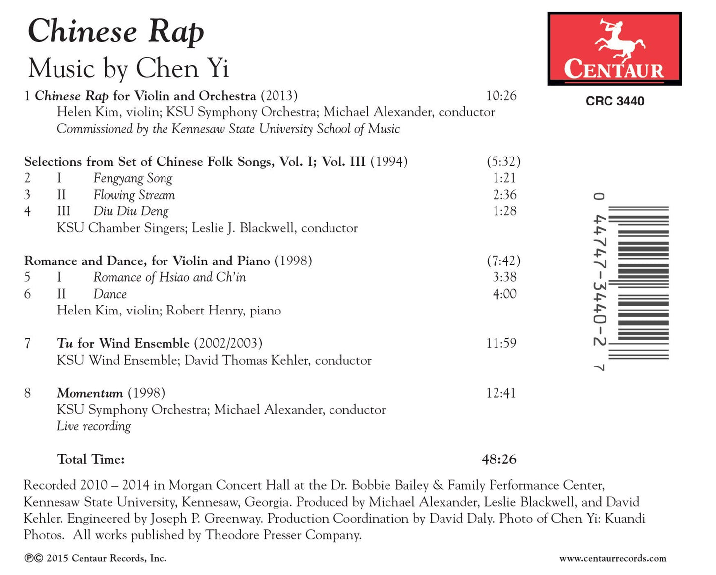 Chinese Rap: The Music of Chen Yi