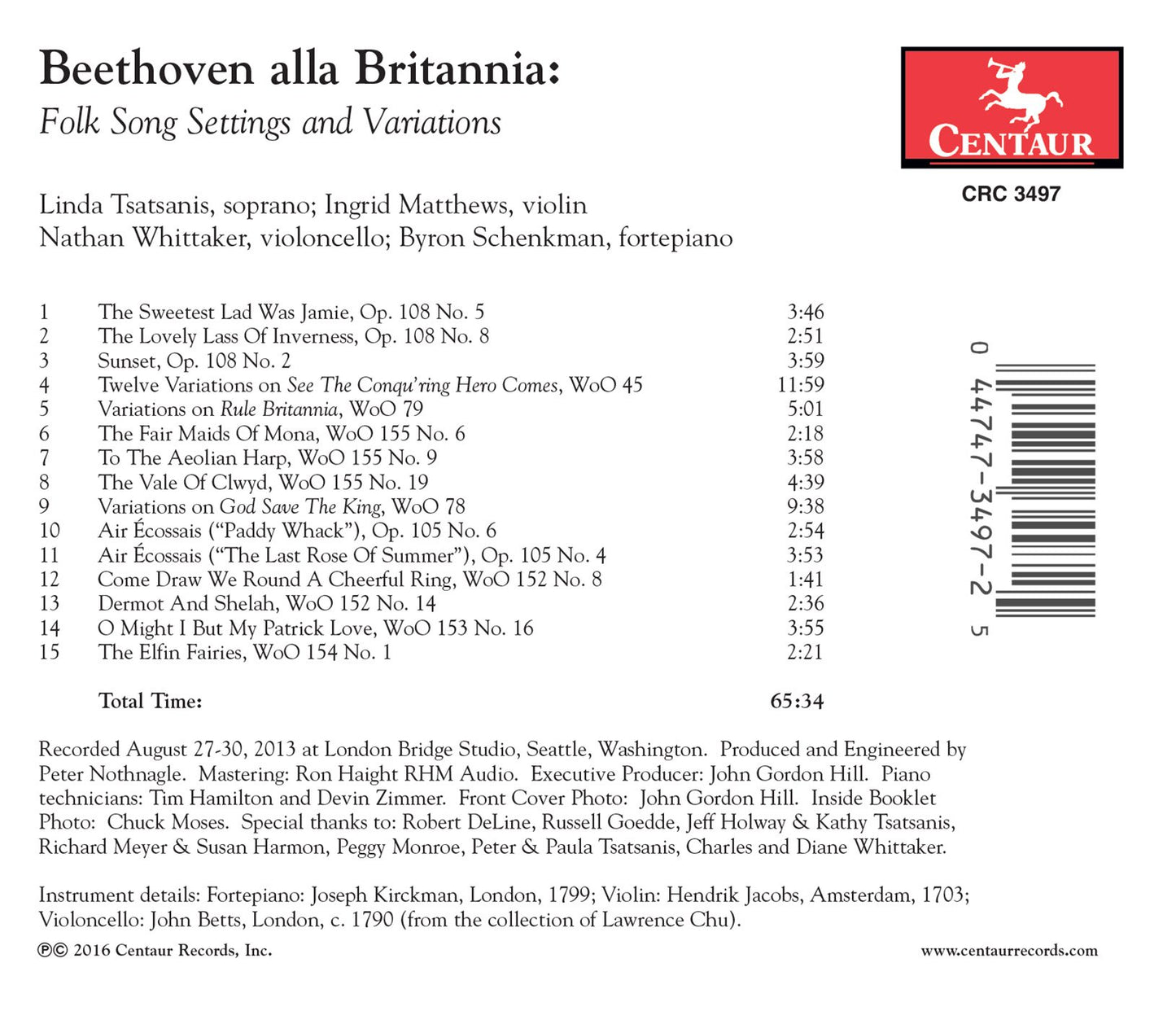 Beethoven alla Brittania: Folk Song Settings & Variations