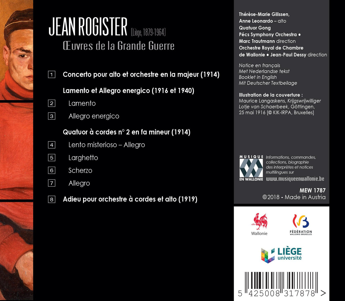 Rogister: Œuvres de la Grande Guerre
