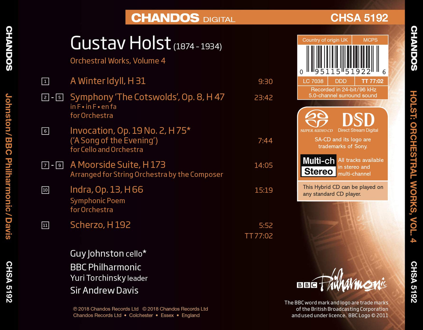 Holst: Orchestral Works, Vol. 4