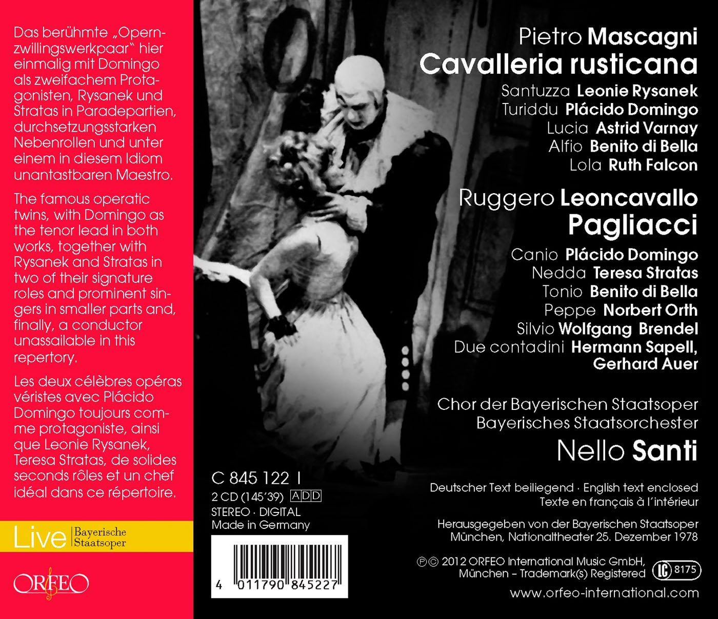 Mascagni: Cavalleria rusticana - Leoncavallo: Pagliacci (Bay
