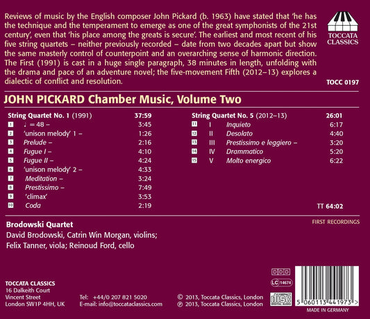 J. Pickard: Chamber Music, Vol. 2
