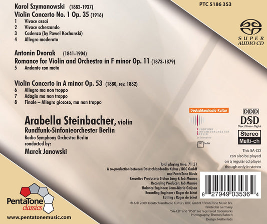 Szymanowski, K.: Violin Concerto No. 1 / Dvorak, A.: Violin