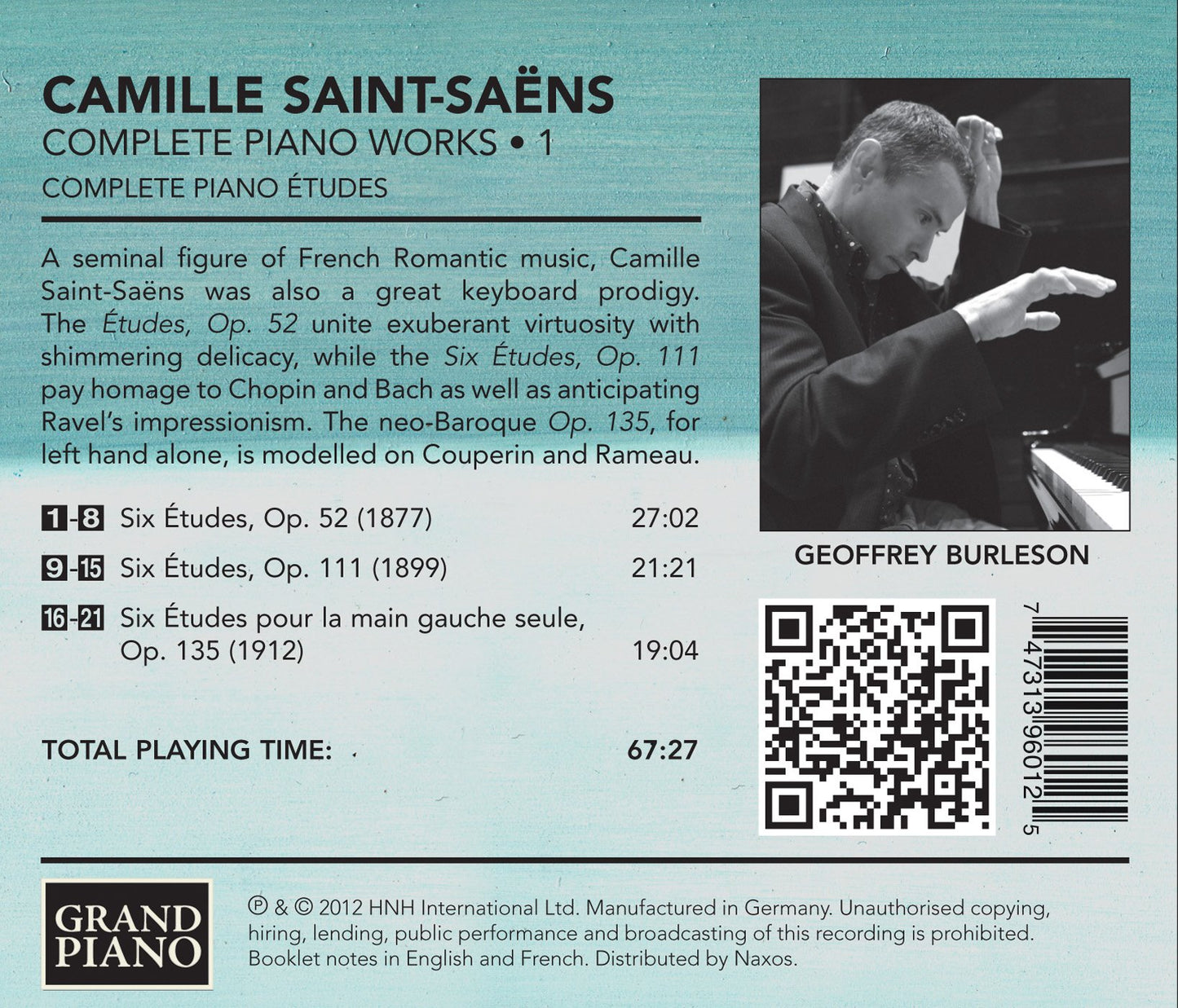Saint-Saëns: Complete Piano Works, Vol. 1