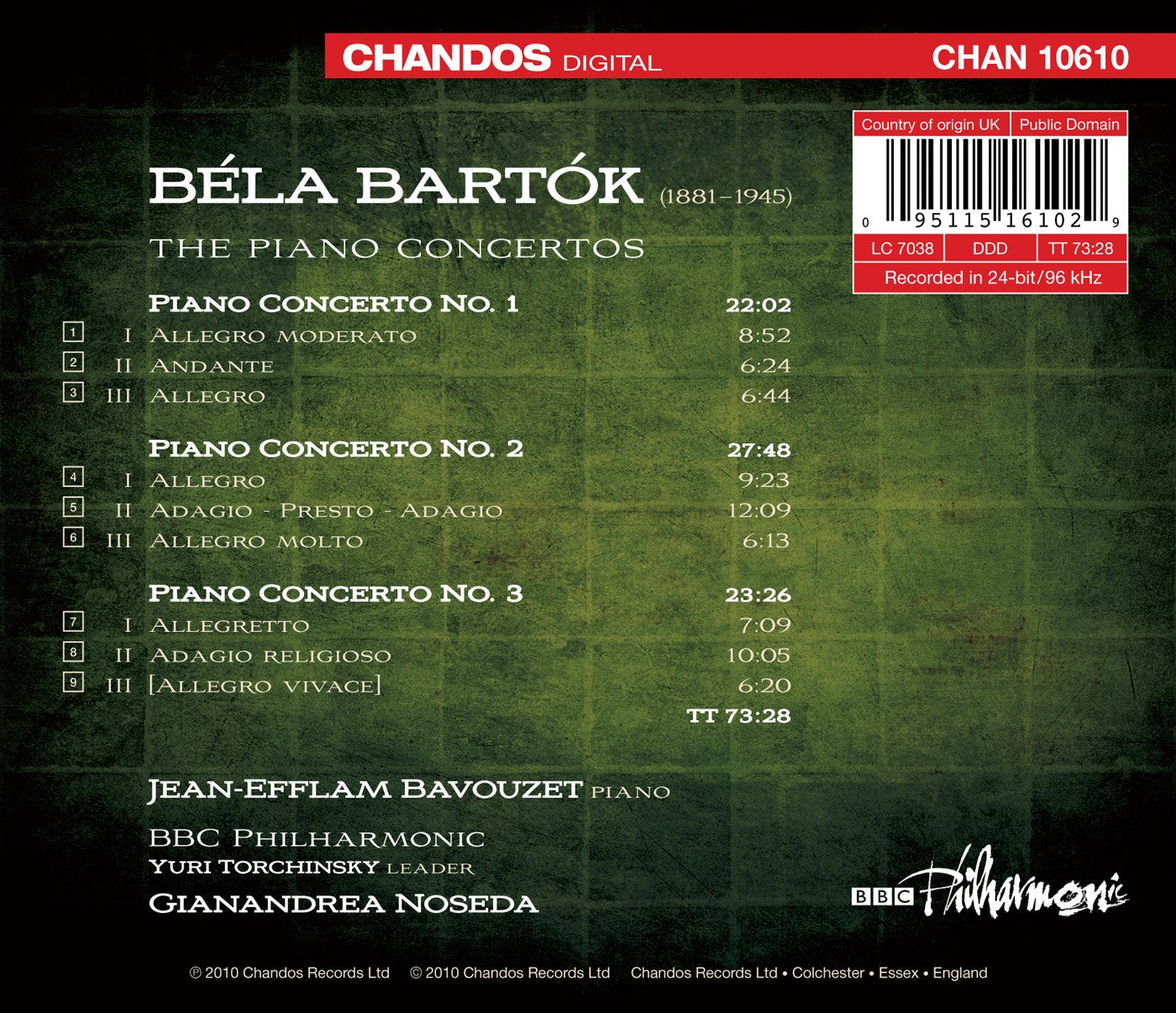 Bartók: The Piano Concertos
