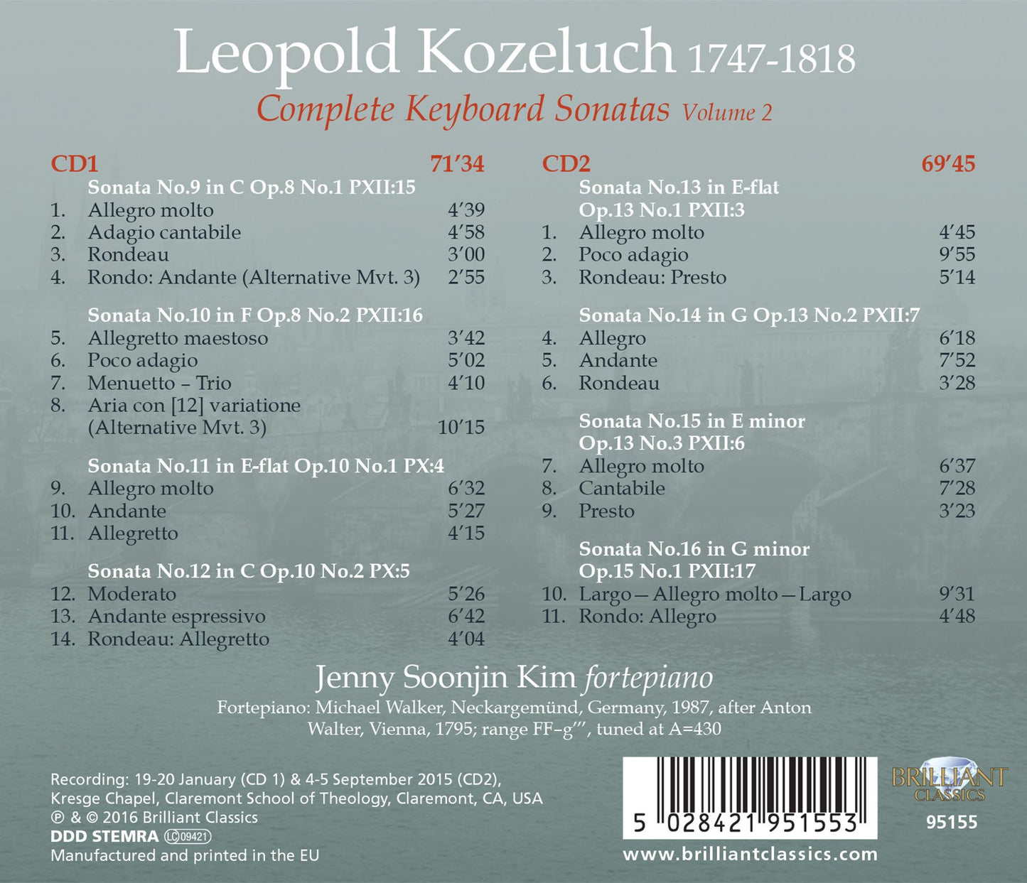 Koželuch: Complete Keyboard Sonatas, Vol. 2