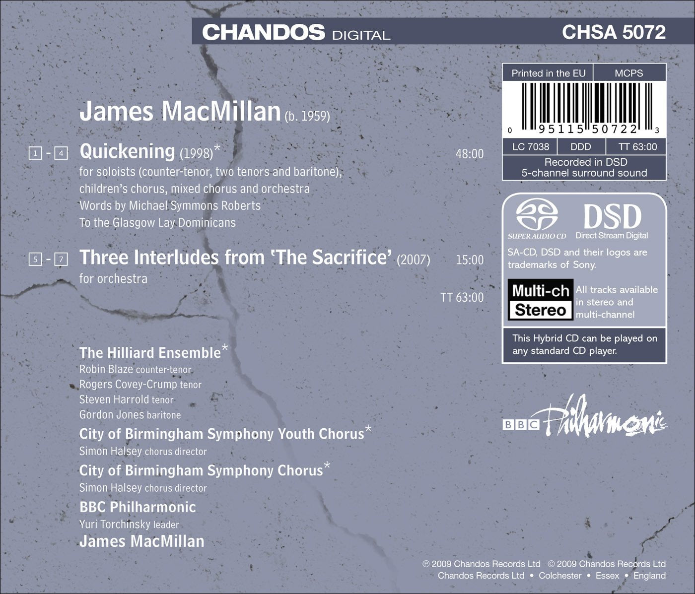 Macmillan, J.: Sacrifice (The): 3 Interludes / Quickening