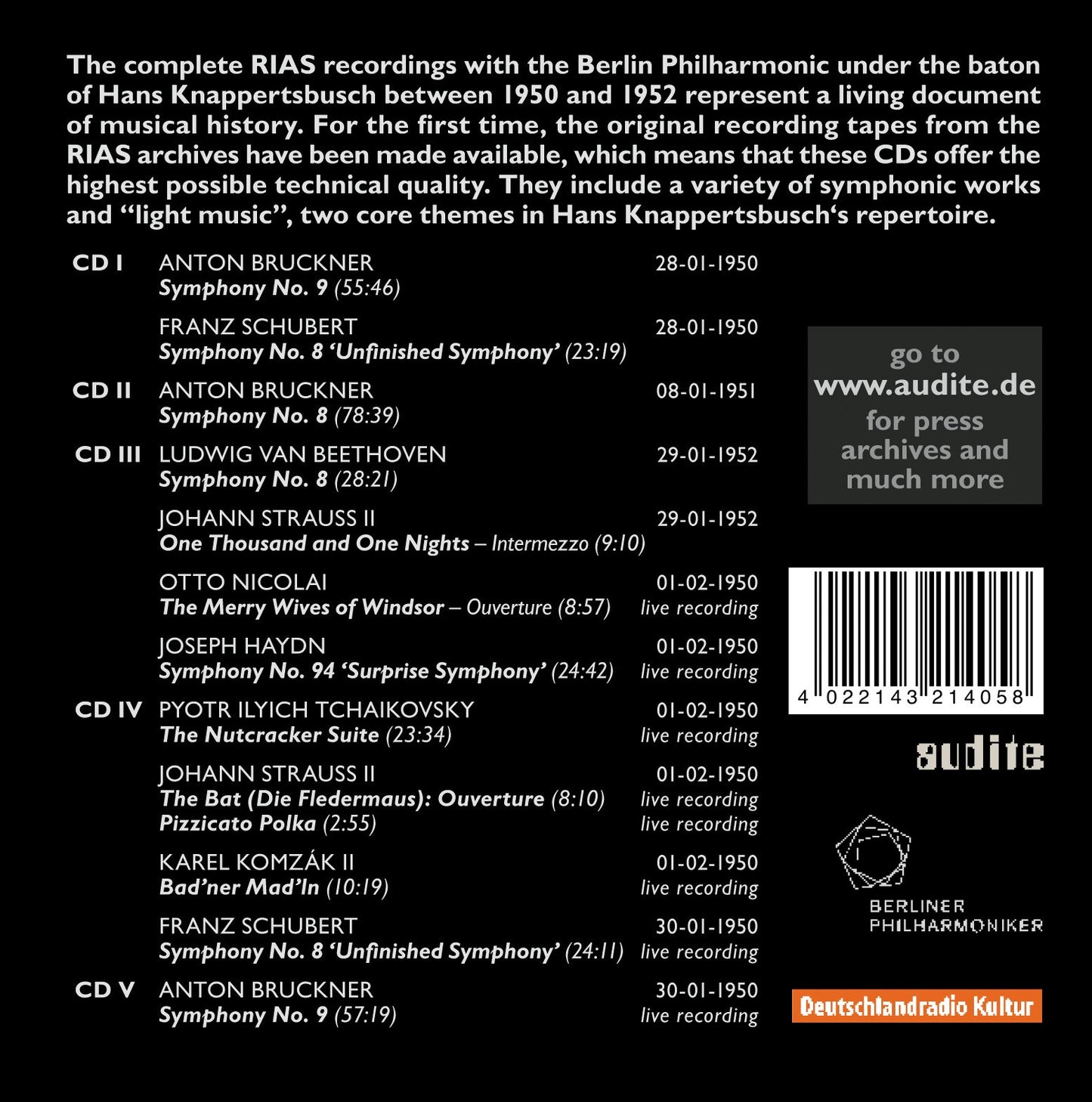 Hans Knappertsbusch: Complete RIAS Recordings (1950-1952)