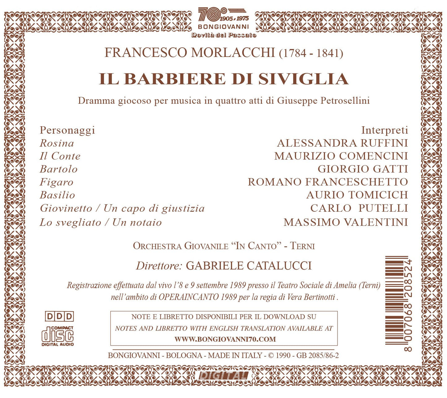 Morlacchi: Il barbiere di Siviglia (Live)