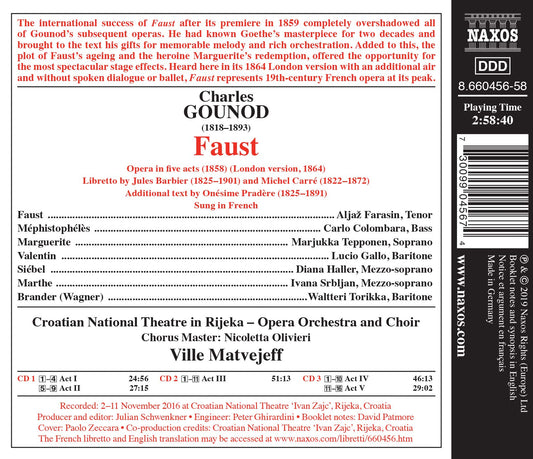 Gounod: Faust (1864 version) (Sung in French)