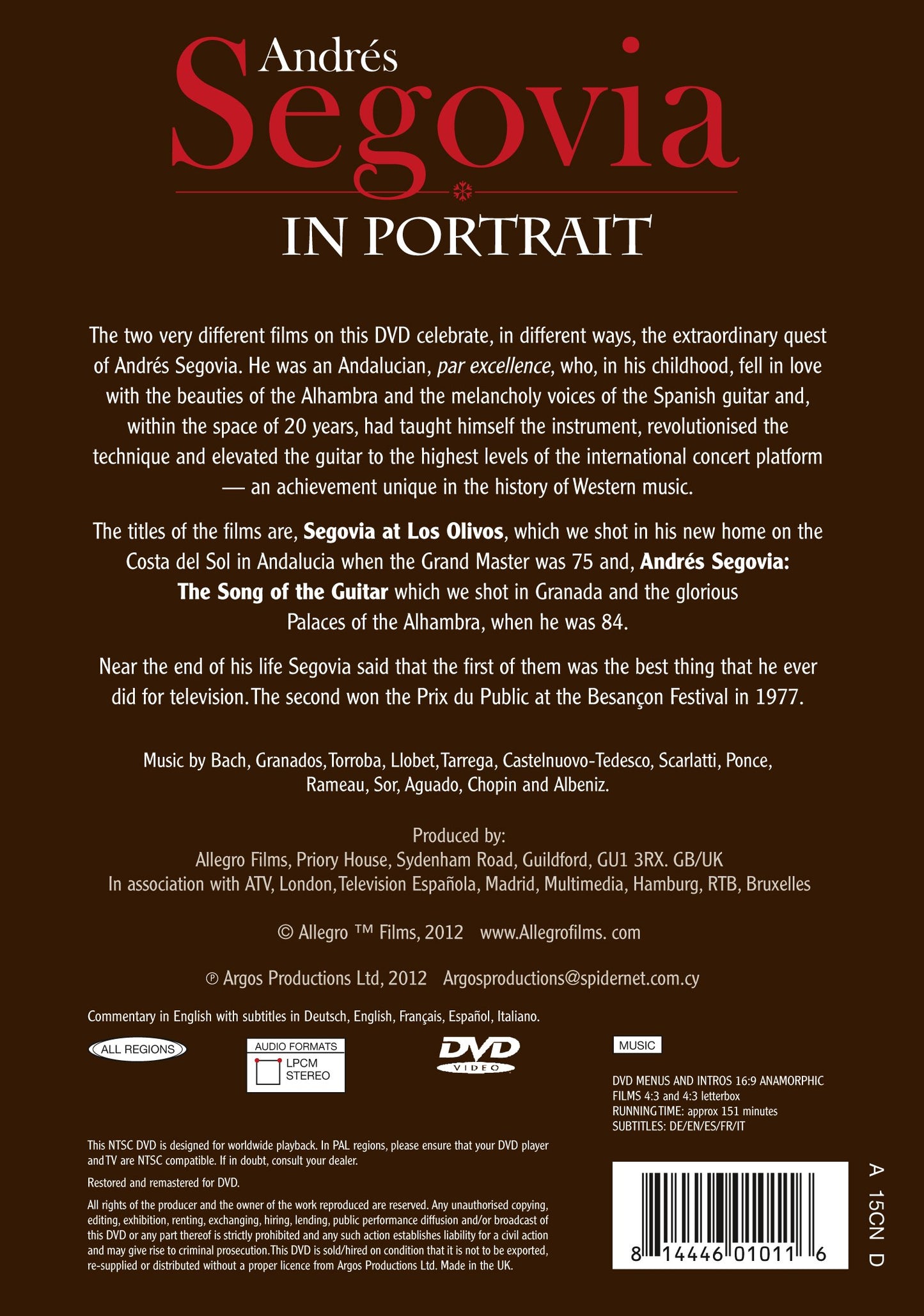 Andres Segovia in Portrait