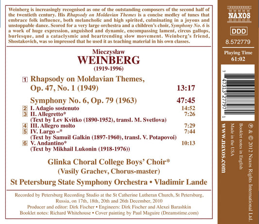 Weinberg: Symphony No. 6 - Rhapsody on Moldavian Themes