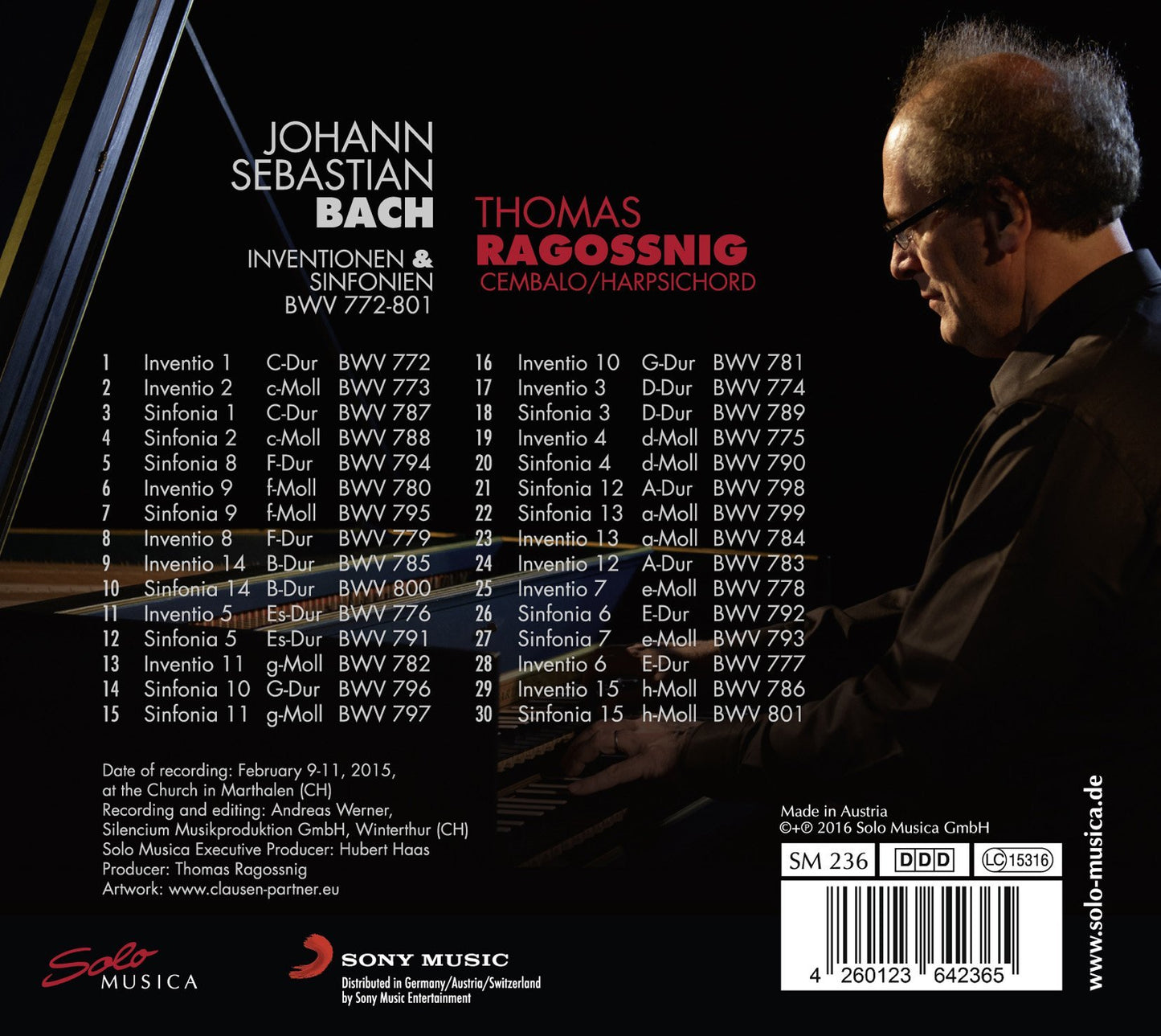 Bach: Inventions & Sinfonias, BWV 772-801