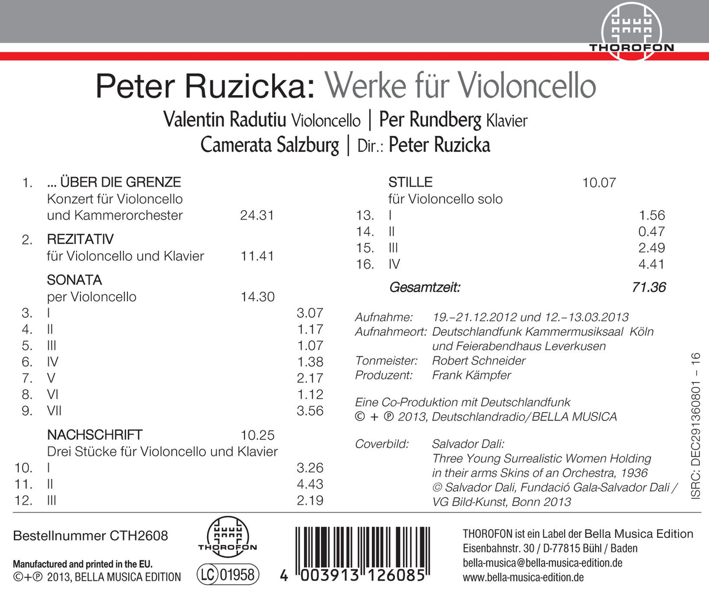 WORKS FOR CELLO