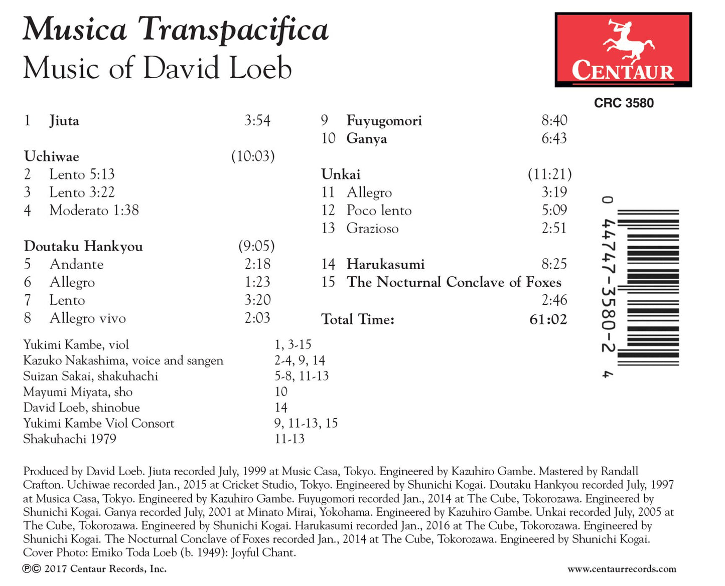 Loeb: Musica Transpacifica