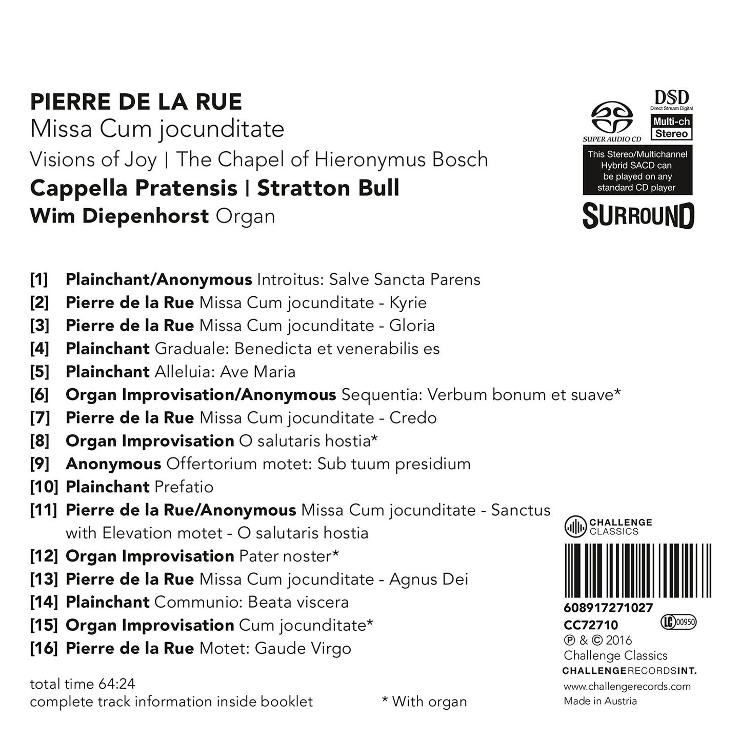 Pierre de la Rue: Missa Cum jocundtate; Visions of Joy; The
