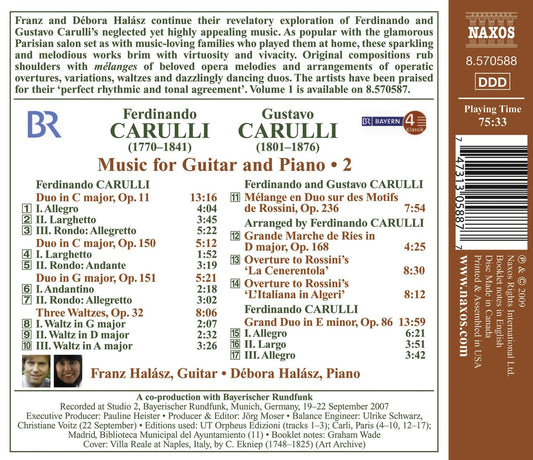 Carulli, F.: Guitar and Piano Music, Vol. 2
