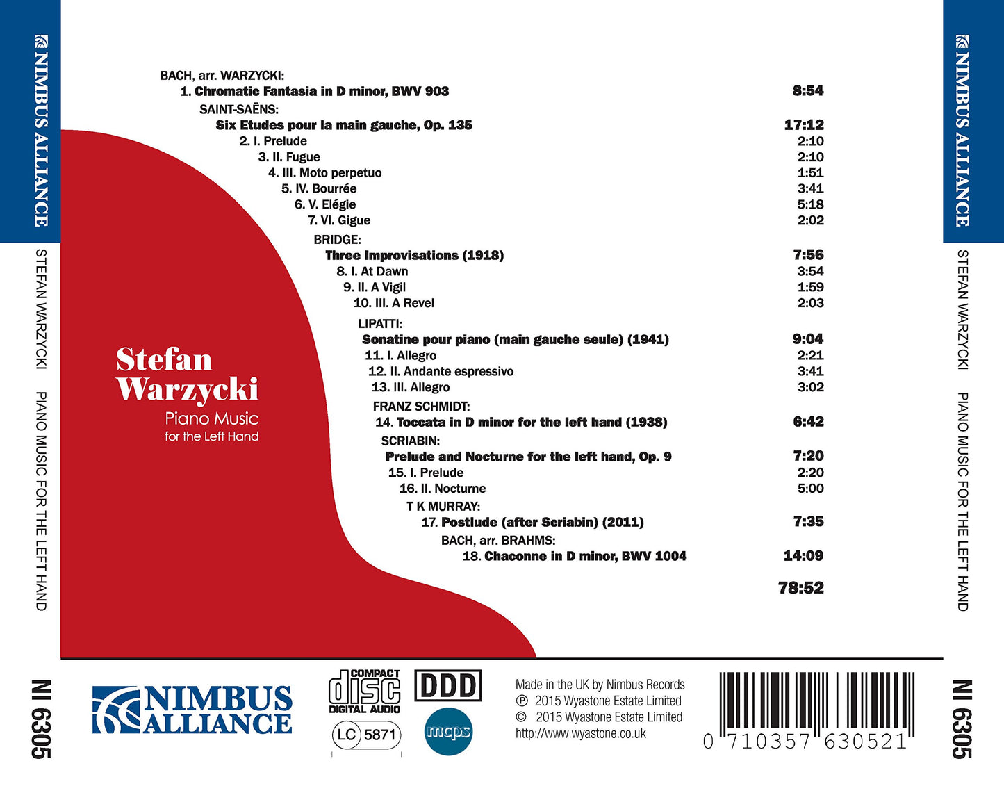 Warzycki: Piano Music for the Left Hand