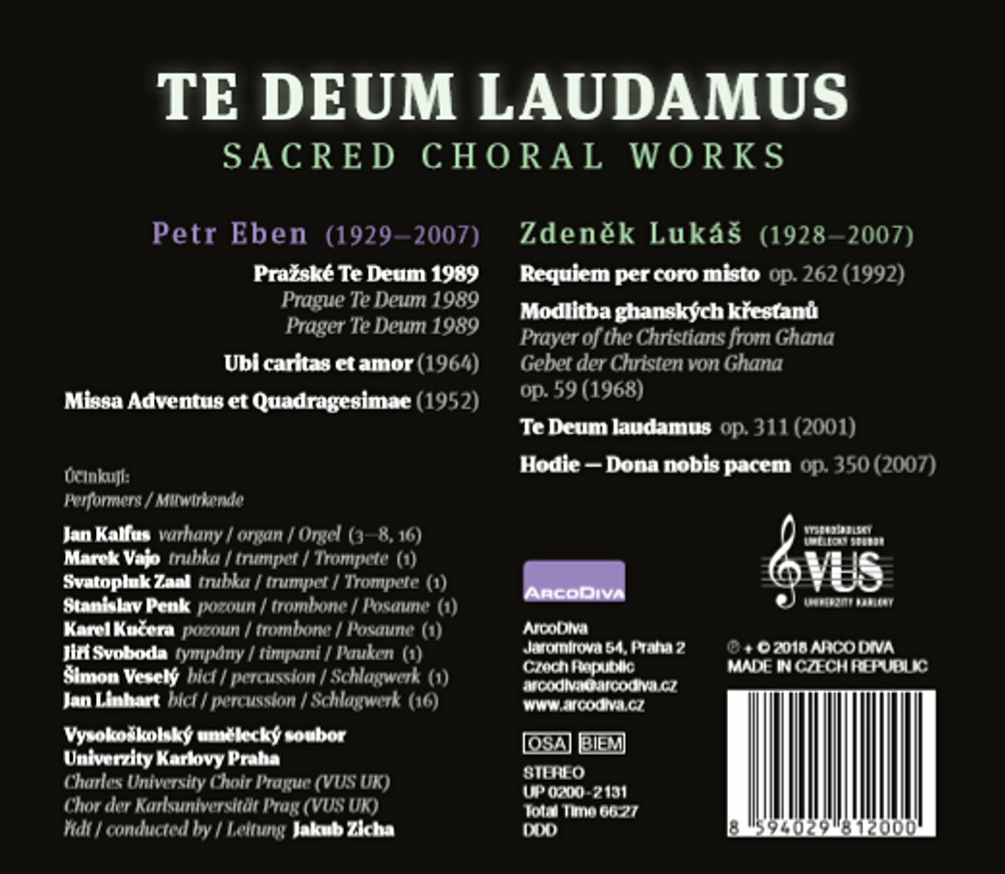 Te Deum laudamus: Sacred Choral Works