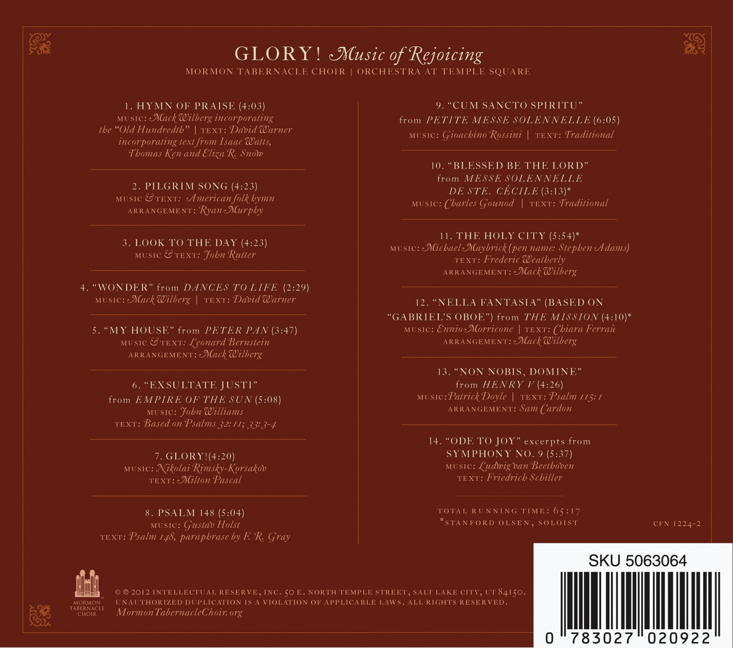 GLORY! MUSIC OF REJOICING