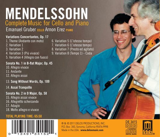 Mendelssohn: Complete Music for Cello and Piano