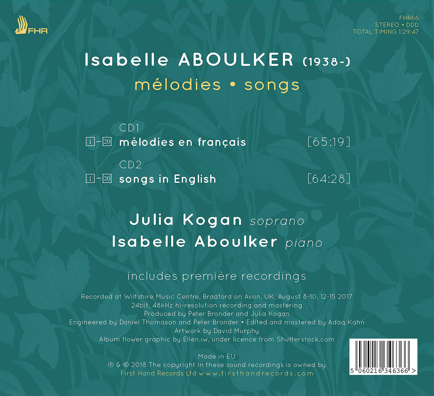 Aboulker: Mélodies & Songs