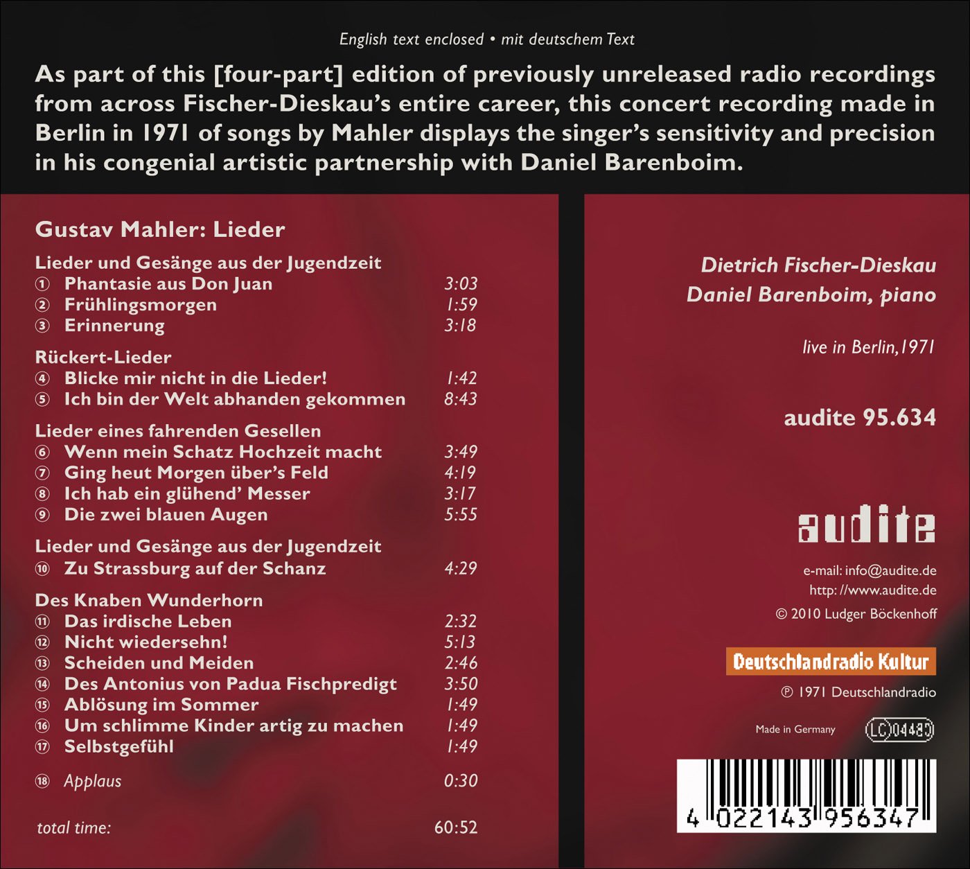 Mahler: Lieder (1971)