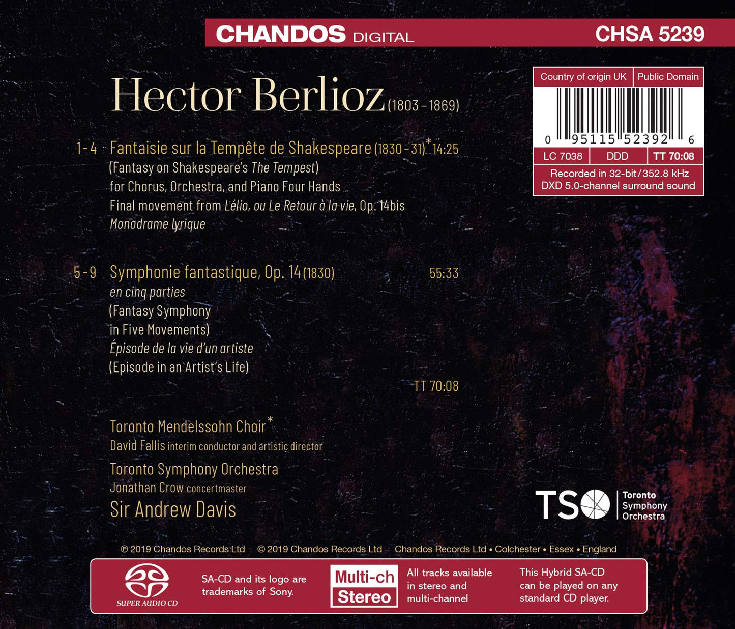 Berlioz: Symphonie fantastique - Fantaisie sur la Tempête de