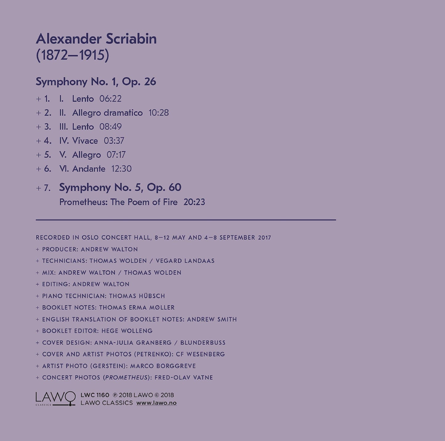 SYMPHONY NO. 1, OP. 26