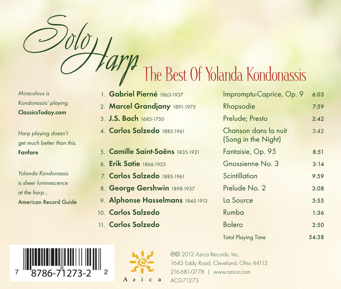 SOLO HARP: BEST OF YOLANDA KON