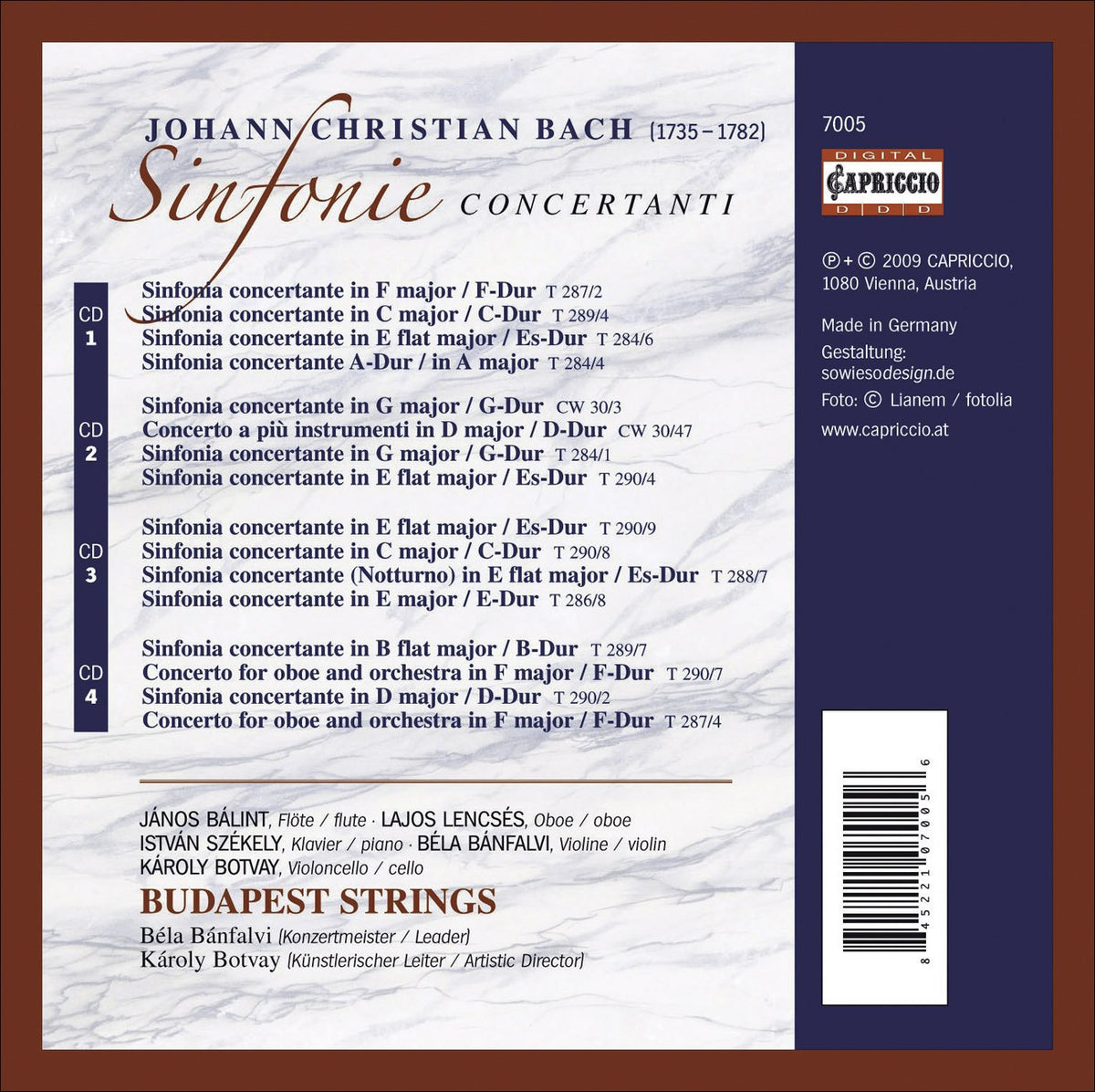 Bach, J.C.: Symphonie Concertanti