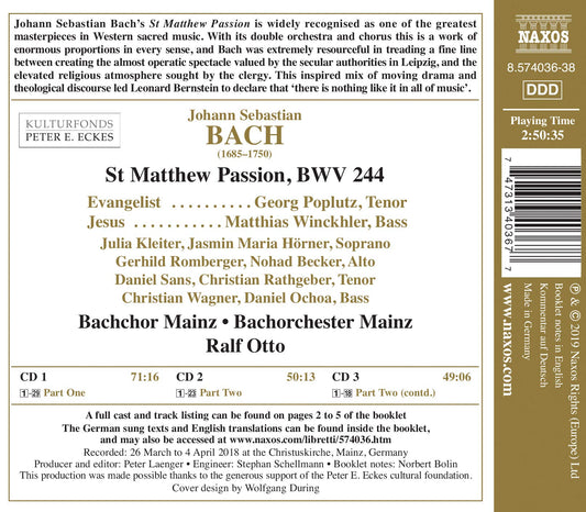 J.S. Bach: St. Matthew Passion, BWV 244