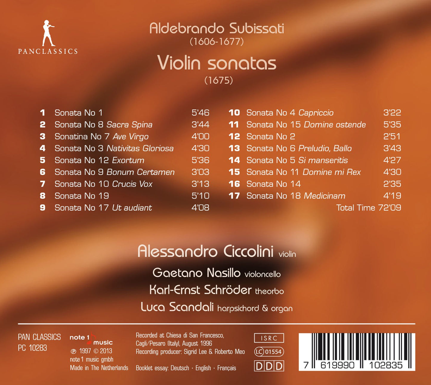 Subissati: Violin sonatas