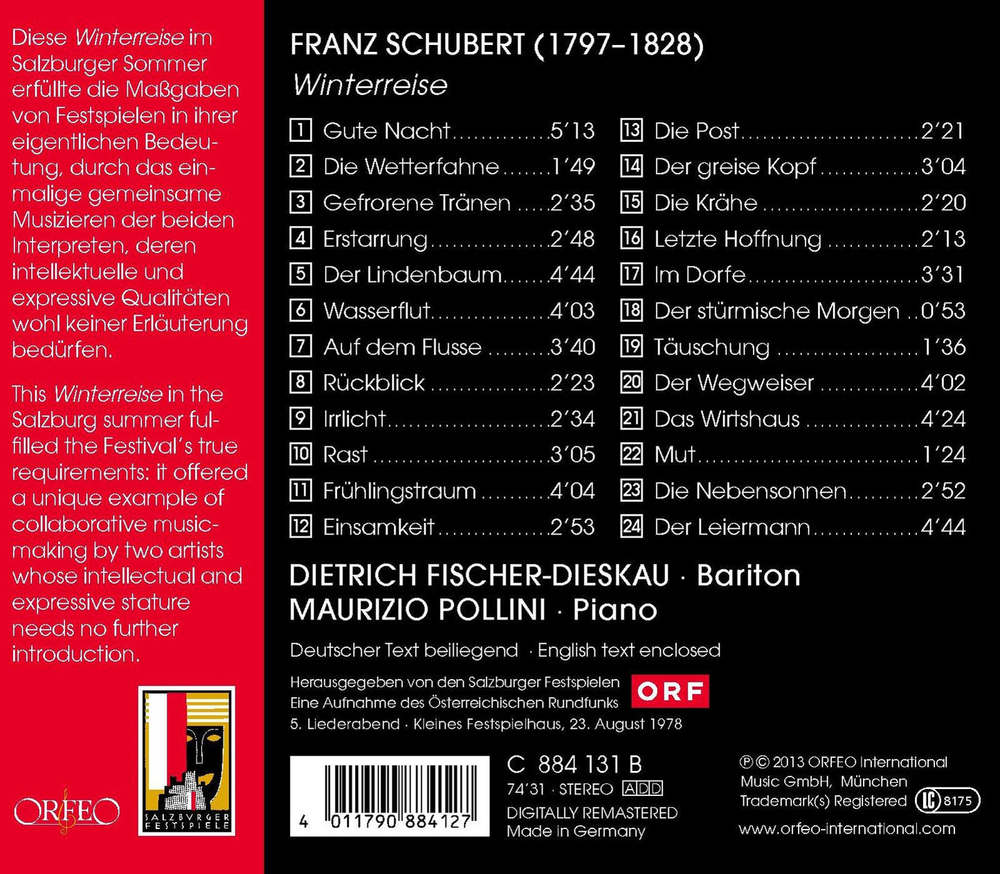 Schubert: Winterreise, Op. 89, D. 911 (Live)