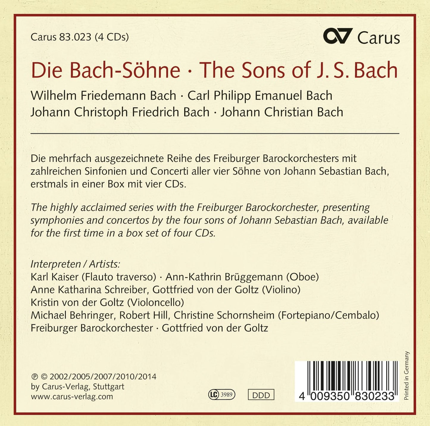 Die Bach-Söhne (The Sons of J.S. Bach)