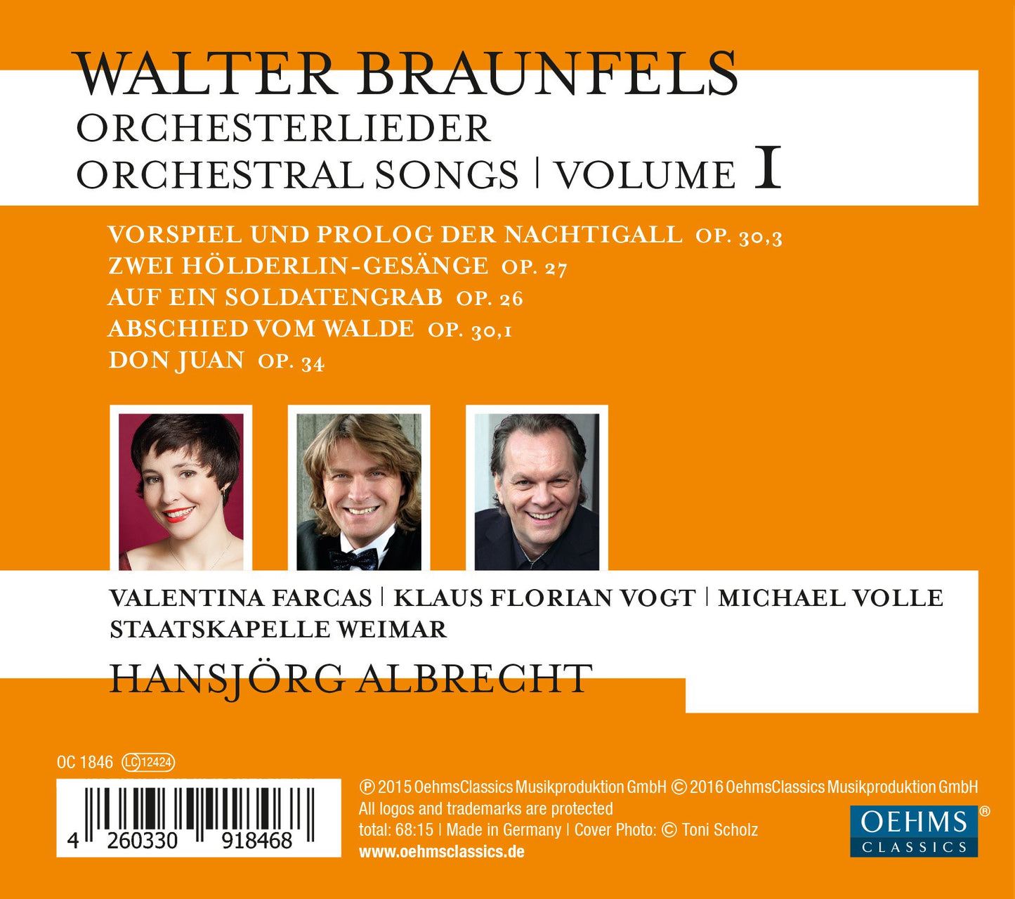 Braunfels: Orchestral Songs, Vol. 1