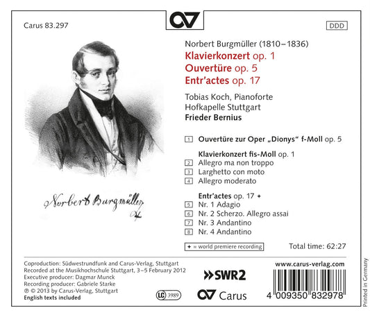 Burgmüller: Piano Concerto, Op. 1 & Entr'actes, Op. 17