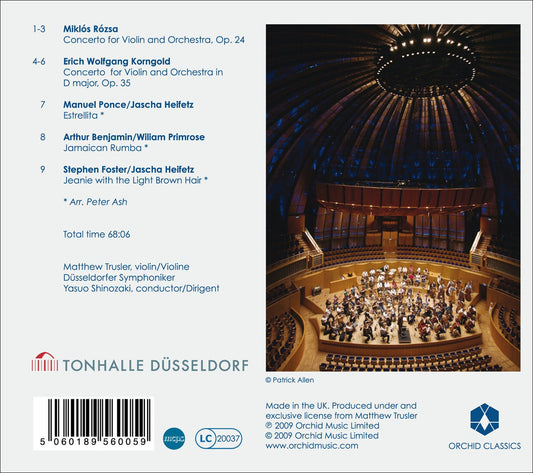 Rozsa, M.: Violin Concerto, Op. 24 / Korngold, E.W.: Violin