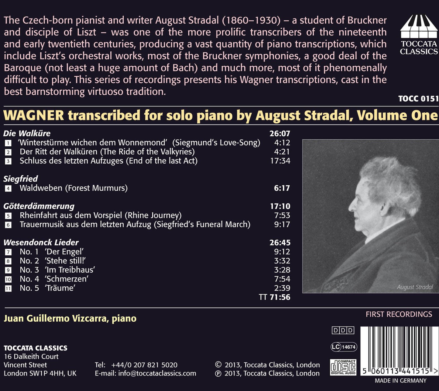 Wagner transcribed for solo piano by August Stradal, Vol. 1