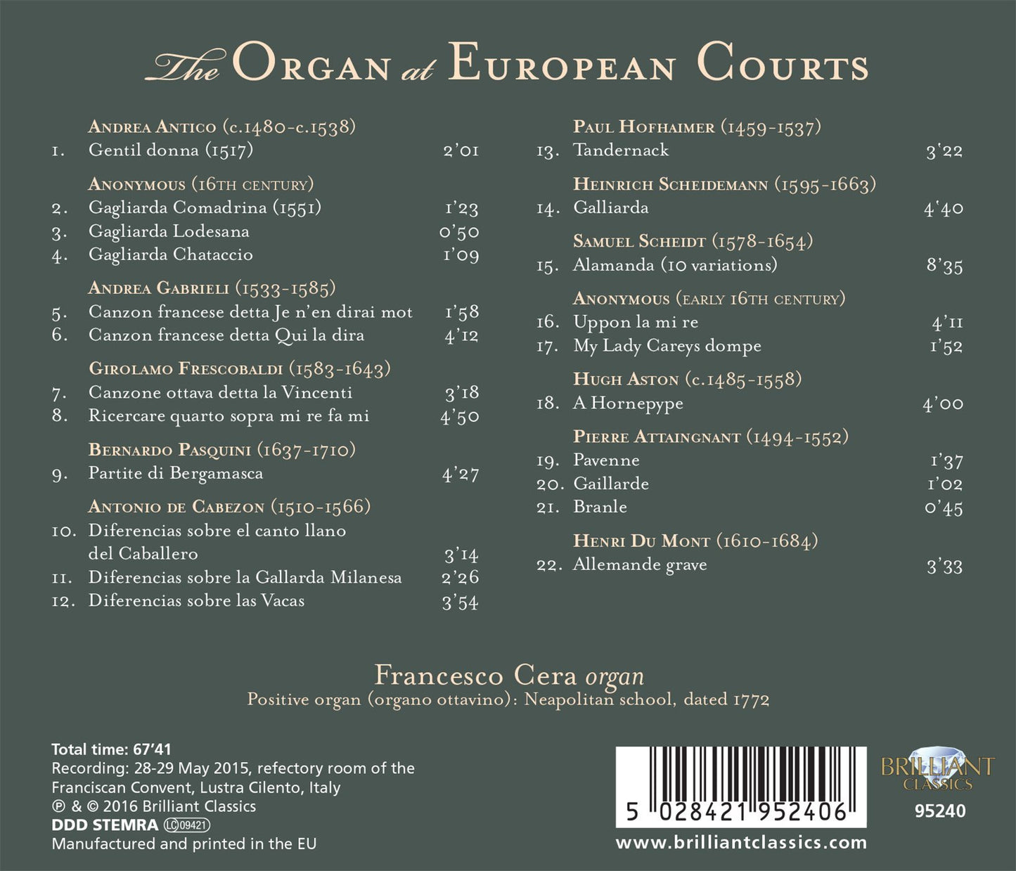 The Organ at European Courts
