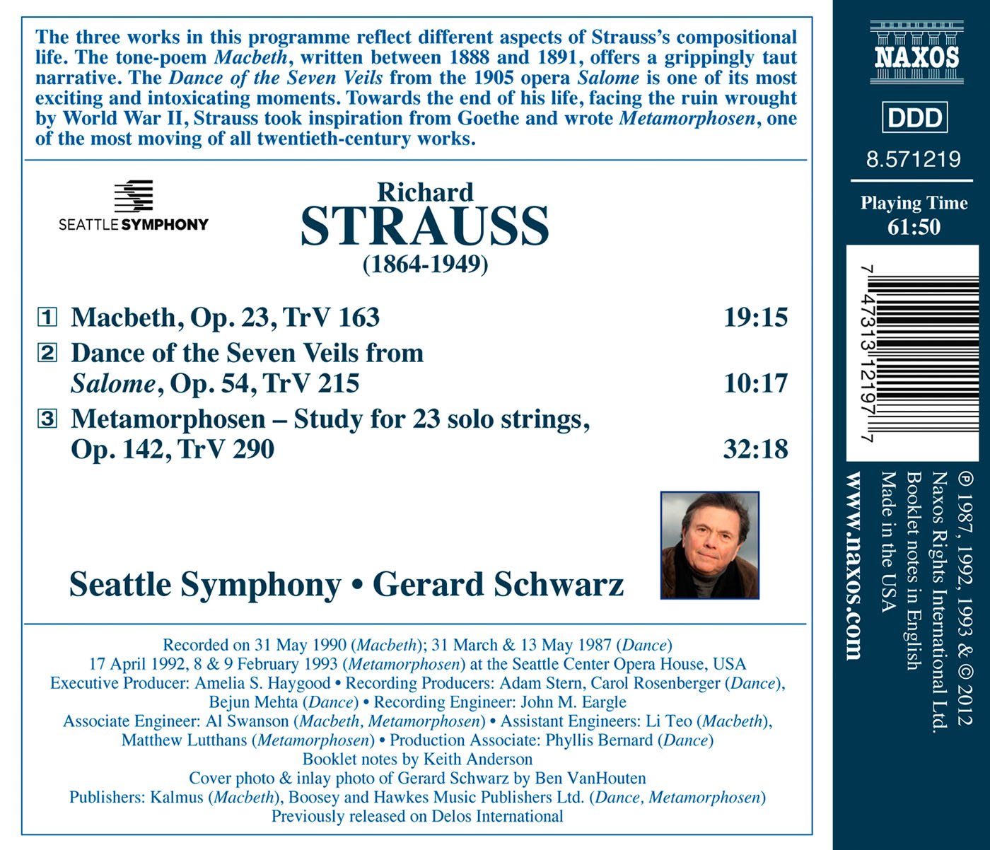 Strauss: Macbeth - Dance of the Seven Veils - Metamorphosen